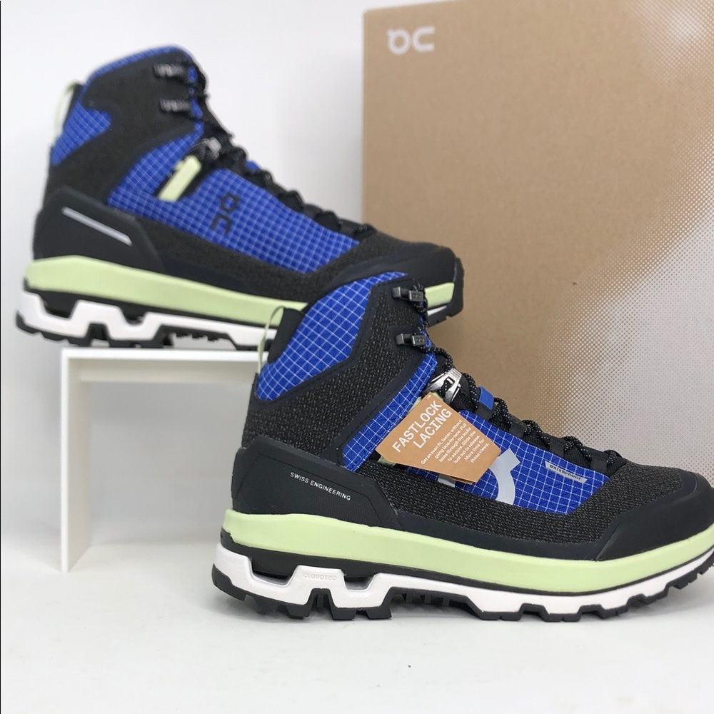 ON Cloud Alpine Limelight Cobalt Women’s Outdoor Waterproof Hiking Shoes -Size 7